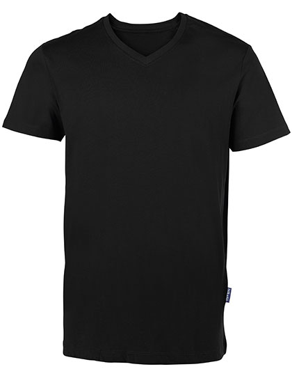 Herren T-Shirt mit V-Ausschnitt aus gekämmter Bio-Baumwolle