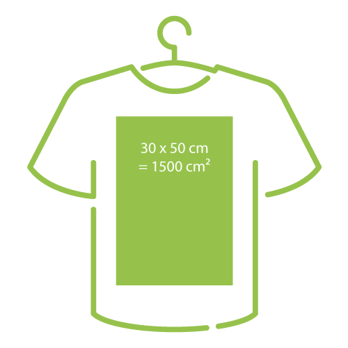 Druck Shirt bis 1500 cm² 