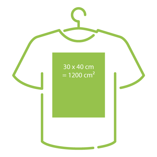 Druck Shirt bis 1200 cm² 
