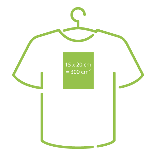 Druck Shirt bis 300 cm²