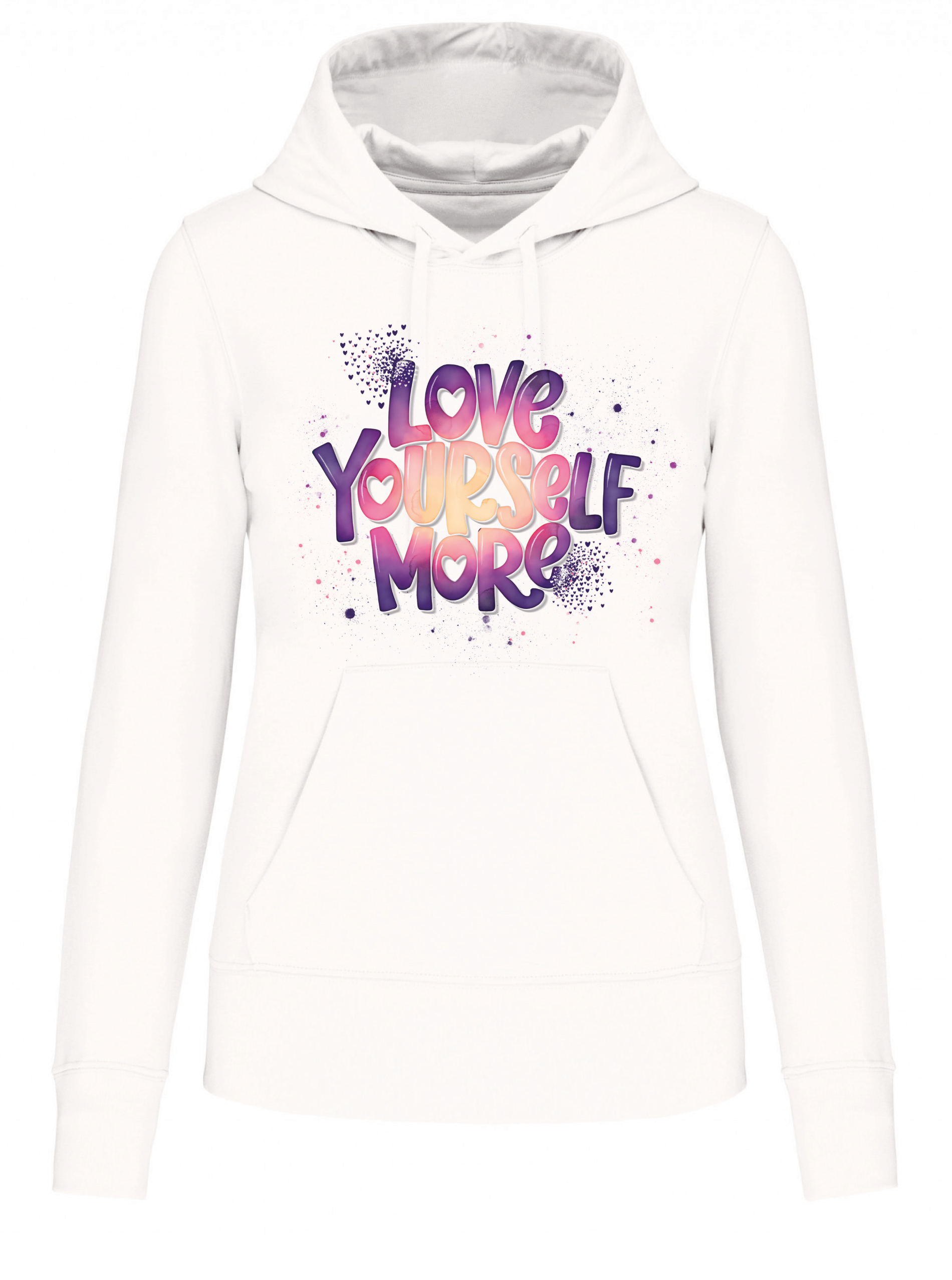 Kapuzensweatshirt für Damen - Love yourself more