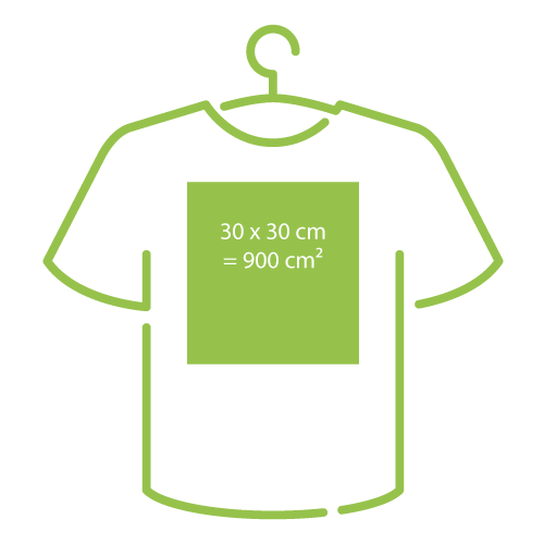 Druck Shirt bis 900 cm² 