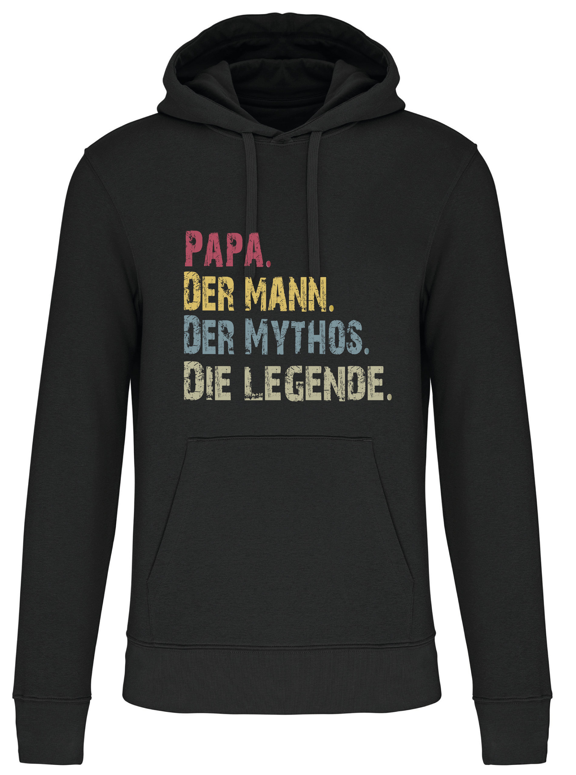 Kapuzensweatshirt für Herren aus biologischer Baumwolle  und recyceltem Polyester - Papa der Held
